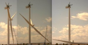 Wind farm blade lifting