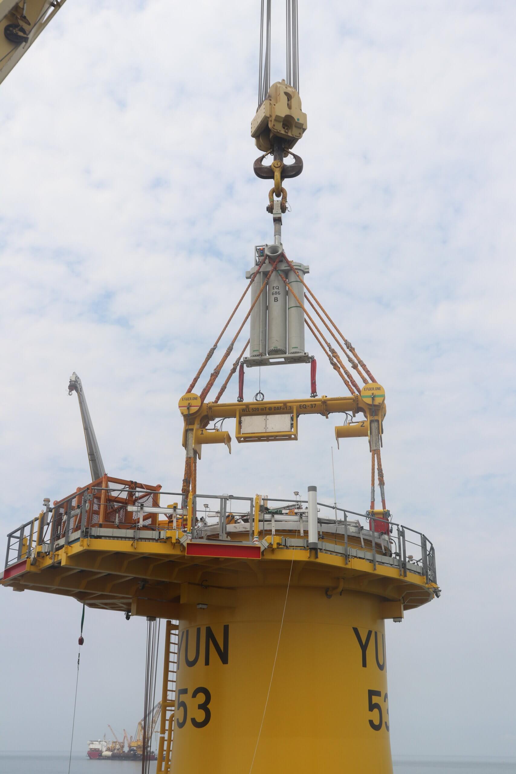 offshore lifting of transition piece