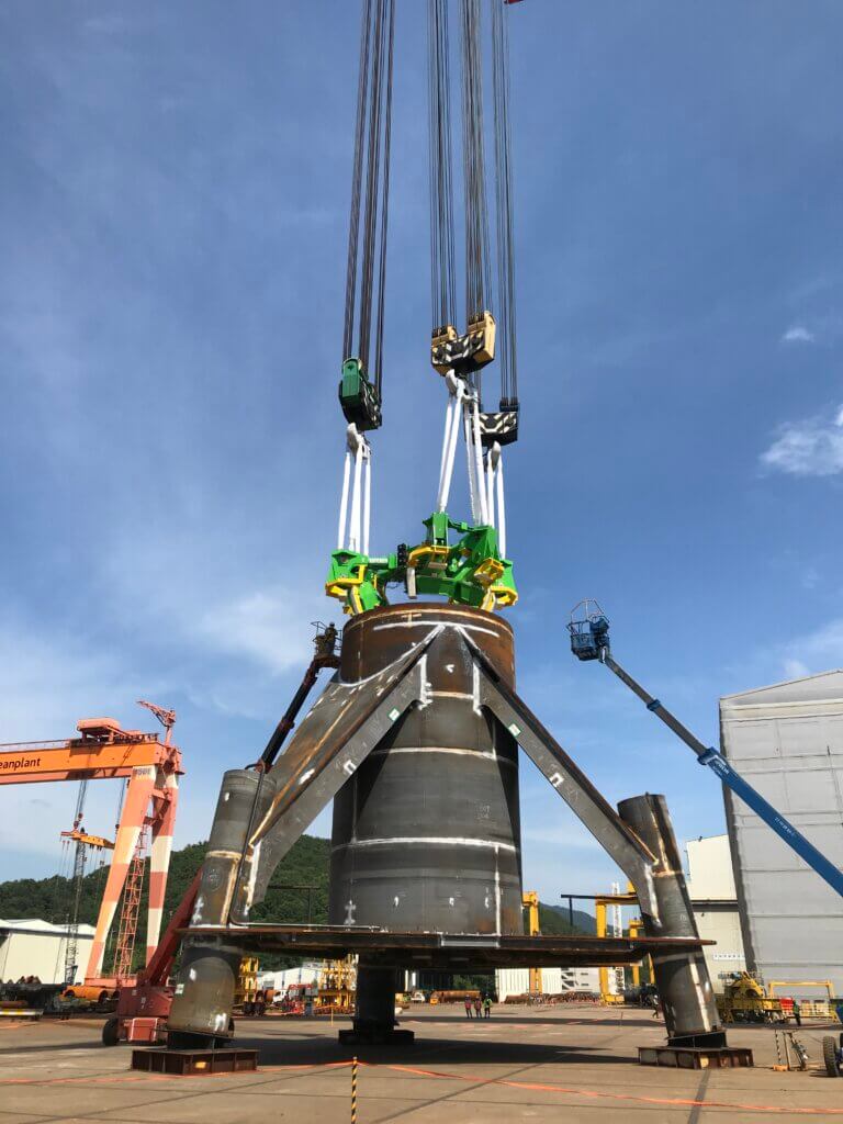 jacket lifting tool sk oceanplant lifts transition piece